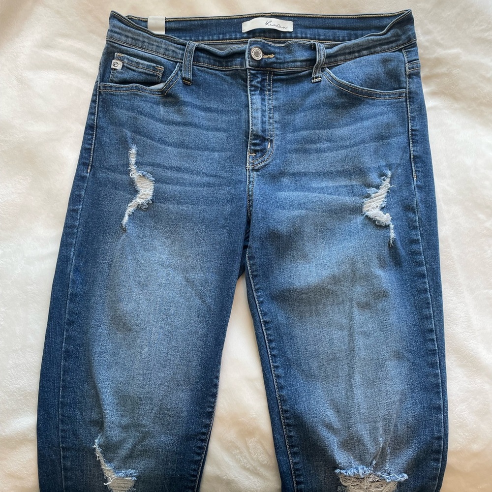 KanCan Jeans High-Waist Skinny Distressed Denim Women’s 28 Blue MT1027 - Picture 2 of 6